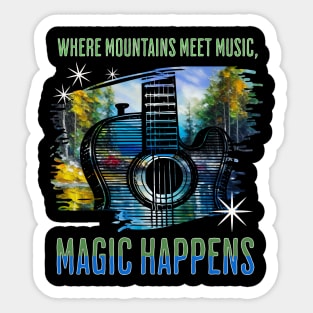 Where Mountains Meet, Magic Happens Sticker